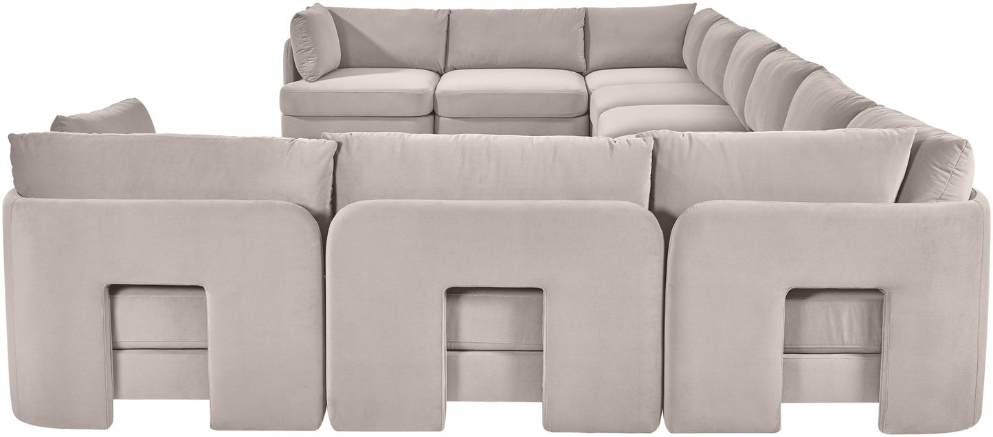 Hammond - Velvet Performance Fabric Upholstered 10 Piece Sectional
