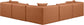 Cube - 5 Piece Modular Corner Sectional - Cognac
