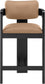 Sacha - Vegan Leather Upholstered Counter Stool With Black Base