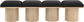 Pavilion - 4 Piece Modular Bench With Natural Base
