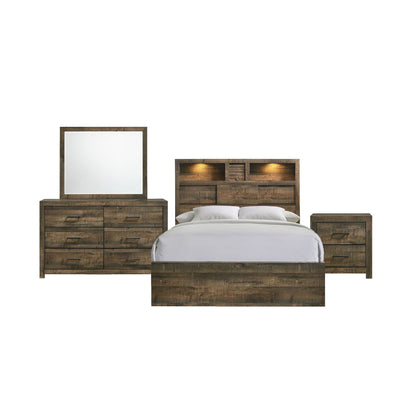 Bailey - Bookcase Panel Bedroom Set With Bluetooth