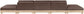 Turin - Chenille Fabric Upholstered Modular Sectional - Brown