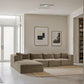 Shaggy - Fabric 5 Piece Modular Sectional With Ottoman