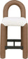 Amari - Vegan Leather and Boucle Fabric Stool