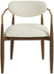 Riccio - Fabric Dining Arm Chair (Set of 2) - Walnut Frame