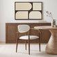 Ronda - Vegan Leather Upholstered Dining Arm Chair - Walnut Legs