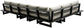 Maldives - 5 Piece Water Resistant Outdoor Patio Modular Sectional With Gray Base