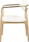 Ronda - Vegan Leather Upholstered Dining Arm Chair - Natural Legs