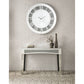 Noralie - 39" Wall Clock - Mirrored & Faux Diamonds