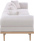 Laguna - 4 Piece Resilient Water Resistant Fabric 142" Upholstered Outdoor Patio Modular Sofa