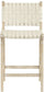 Entwine - Vegan Leather Upholstered Counter Stool - Painted Natural