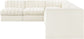 Rummi - Velvet Performance Fabric Upholstered 6 Piece Modular Sectional (With 3 Corner Chairs)