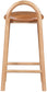 Calvin - Faux Leather Stool - Light Brown Legs