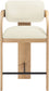 Cedra - Velvet Performance Fabric Upholstered Counter Stool - Natural Frame