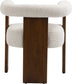 Barrel - Dining Chair - Dark Brown / Cream