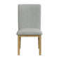 Portland - Square Back Dining Side Chair (Set of 2) - Natural / Gray
