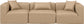 Cube - Modular 3 Piece Sofa - Tan