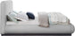Rigby - Linen Bed With Black Base
