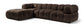 Orin - Velvet 4 Piece Modular Sectional With Chaise