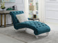 U215-CH - Chaise With Acrylic Legs - Turquoise