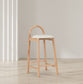 Calvin - Faux Leather Stool - Light Brown Legs