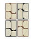 Icon - Mango Wood 4 Piece Wall Art - Black / Natural