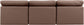 Indulge - Faux Leather 3 Seat Modular Armless Sofa