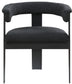 Romeo - Boucle Dining Chair With Black Base (Set of 2)