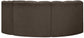 Arc - Boucle Fabric 3 Piece Modular L-Shaped Sofa