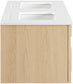 Leonardo - Engineered Stone And Solid Wood 24" Wall Mounted Bathroom Vanity