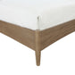 Santos - Vegan Leather Headboard And Wood Bed - Waxed Brown Frame
