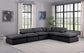 Indulge - Faux Leather 6 Piece Modular Armless Sectional