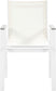 Nizuc - Outdoor Patio Dining Arm Chair With White Frame And Gray Arms (Set of 2)