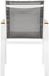 Nizuc - Outdoor Patio Dining Arm Chair With White Frame And Natural Arms (Set of 2)