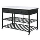Emery - Kitchen Island - White Cultured Marble Top & Gray
