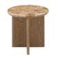 Markku - End Table With Natural Marble - Oak