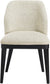 Valeo - Linen Textured Fabric Upholstered Dining Chair (Set of 2) - Painted Black Base