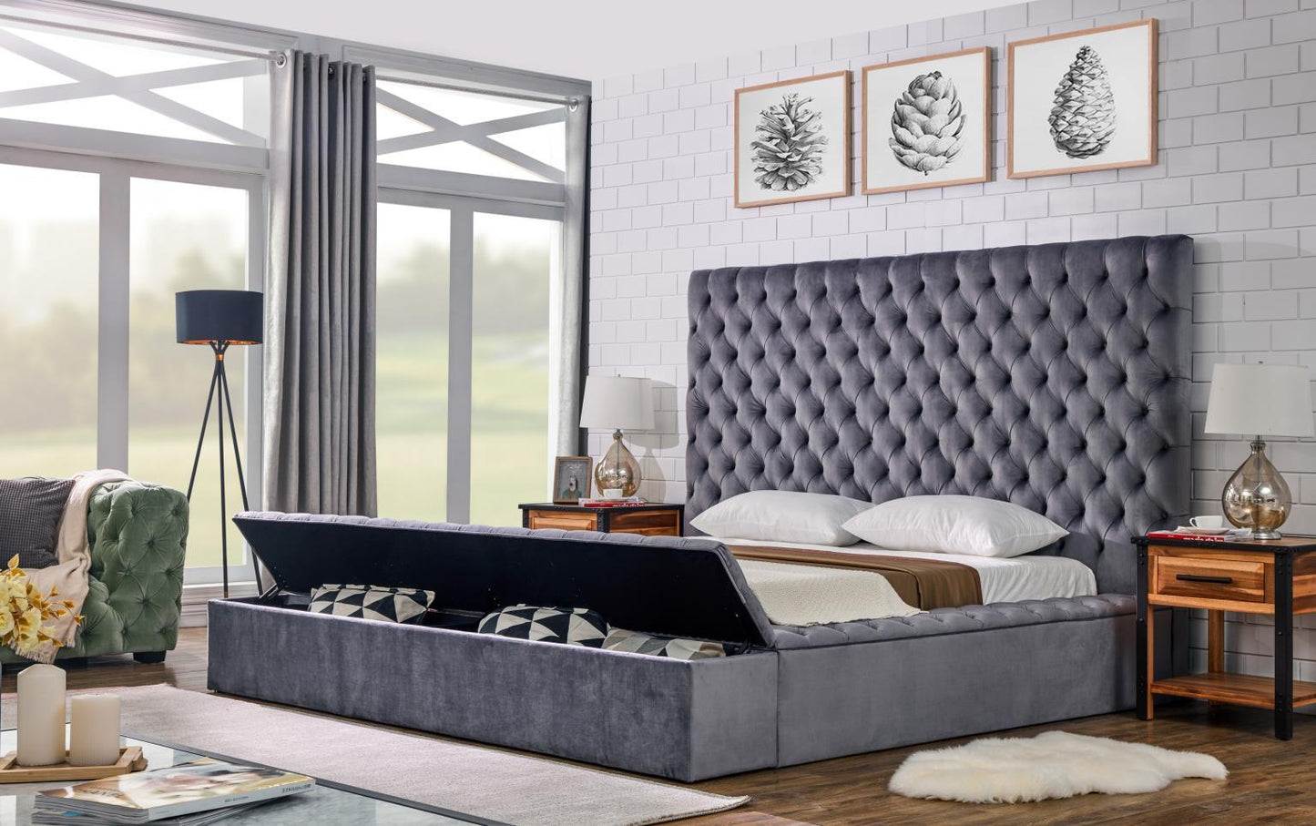 B563 - Velvet Bed