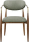 Ronda - Vegan Leather Upholstered Dining Arm Chair - Walnut Legs