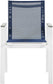 Nizuc - Outdoor Patio Dining Arm Chair With White Frame And Gray Arms (Set of 2)