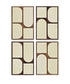 Icon - Mango Wood 4 Piece Wall Art - Brown / Natural