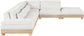 Turin - Chenille Fabric Upholstered Modular Sectional - White