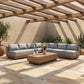 Solace - Olefin Performance Fabric 3 Piece Outdoor Patio Modular Sectional (2 Sofas & Corner Chair)