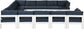 Nizuc - Outdoor Patio 12 Piece Modular Sectional With White Frame