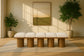 Pavilion - 5 Piece Modular Bench With Walnut Base