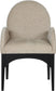 Waldorf - Chenille Dining Arm Chair With Black Legs