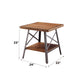 Ikram - End Table (Set of 2) - Weathered Oak & Sandy Black