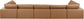 Comfy - 7 Piece Faux Leather Modular Armless Sectional