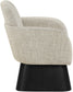 Marlowe - Linen Textured Fabric Upholstered Swivel Accent Chair - Stained Black