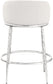 Ferro - Upholstered Counter Stool With Brushed Silver Base